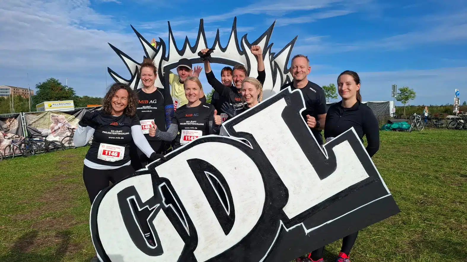 Das MIB-Team beim Sparkassen-CrossDeLuxe im Leipziger Neuseenland.